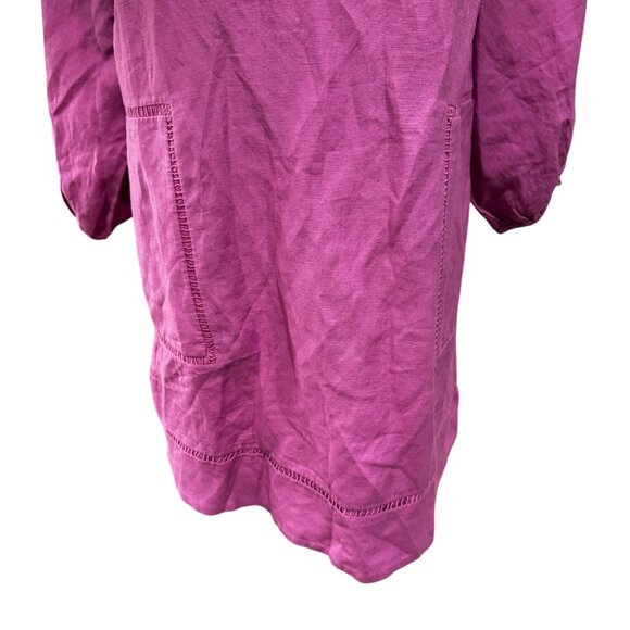 NWT LOFT Petite Cutout Linen-Blend Pocket Dress – Lilac Taffy – Size Petite Medi - Picture 6 of 8